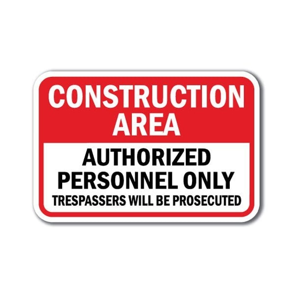 Signmission Safety Sign, 12 in Height, Aluminum, No Tres - Construction A-1218 No Tres - Construction - main